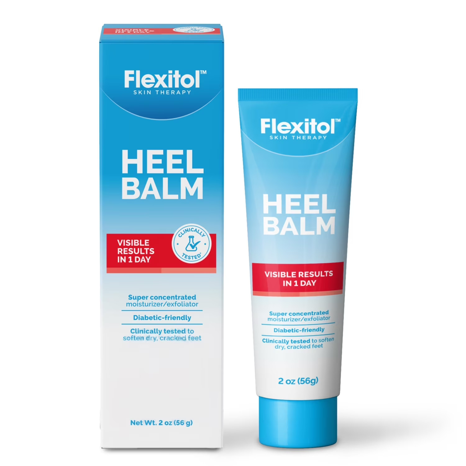 (2PK) Flexitol Heel Balm Cracked Heel Cream & Foot Balm Intensive Hydration 2 Oz