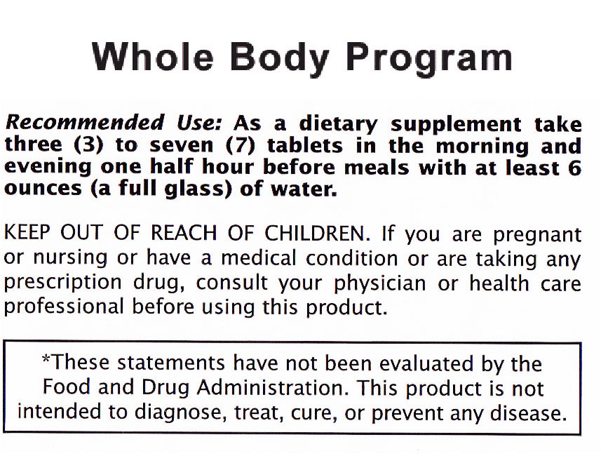 Cleanse Purify – Whole Body Program – Pure Body Institute – 4-8 Week Supply