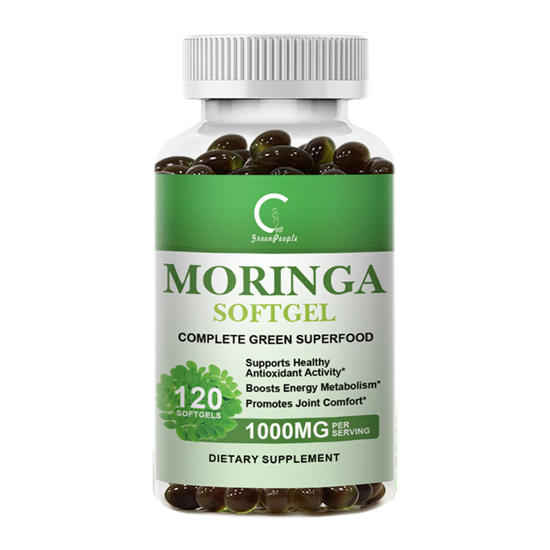 Organic Moringa Oleifera 120 Capsules, 1000mg Support Energy & Immune