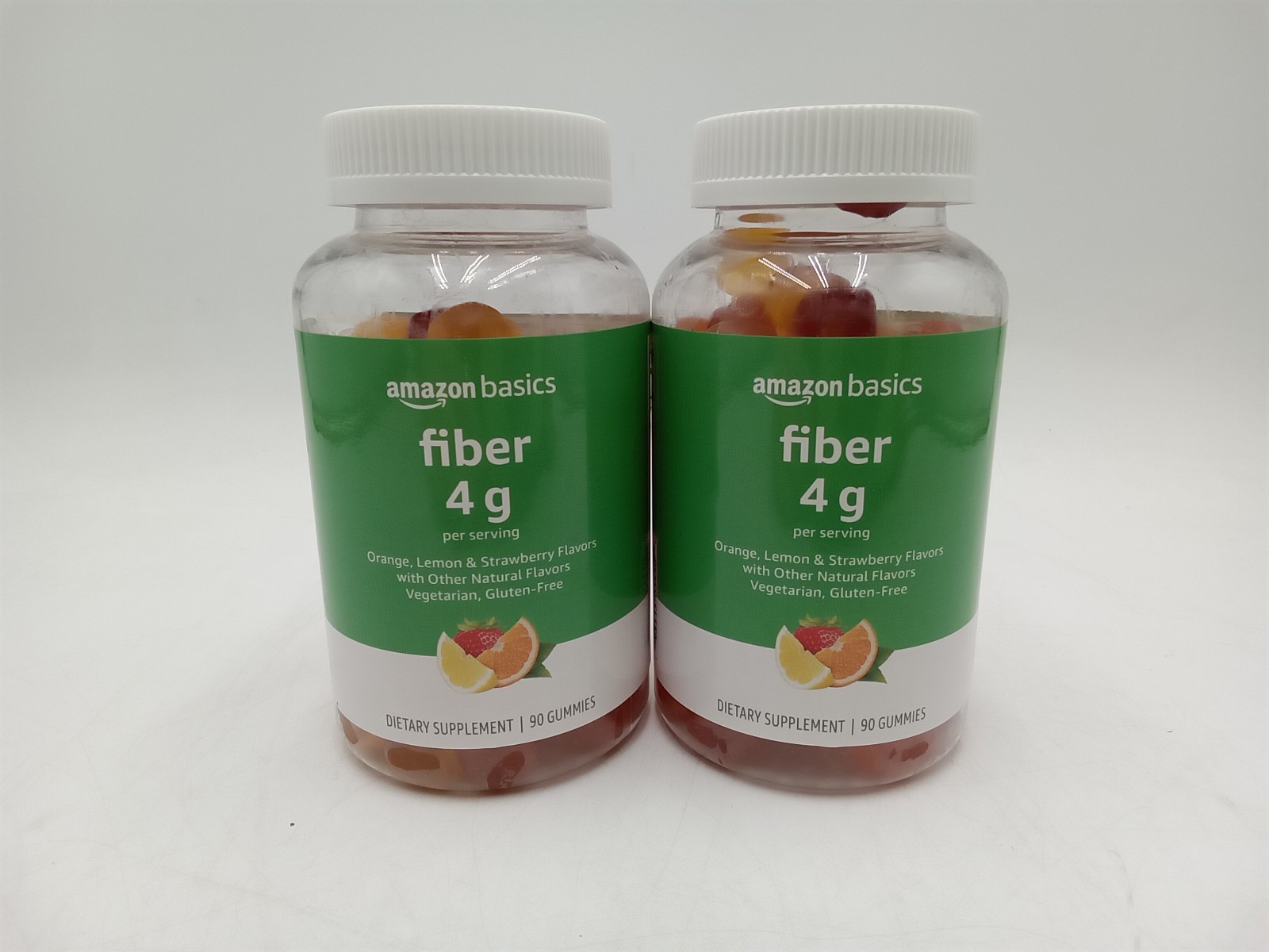 Amazon Basics Fiber Gummies 4g 90 Count Lot of 2 (180 Gummies) EXP 05/27