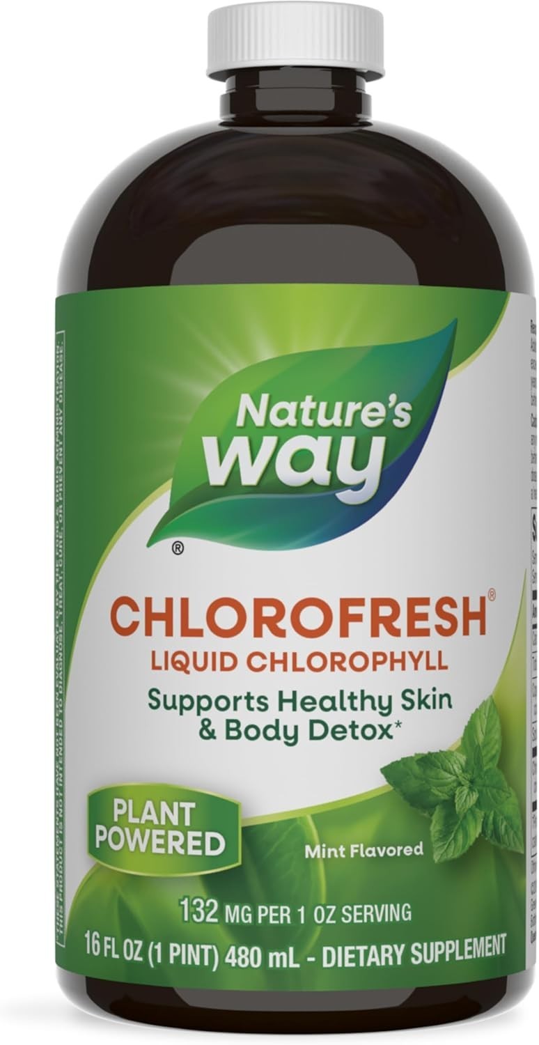 Nature’s Way Chlorofresh, Liquid Chlorophyll, Healthy Skin & Body Detox 16 Fl Oz