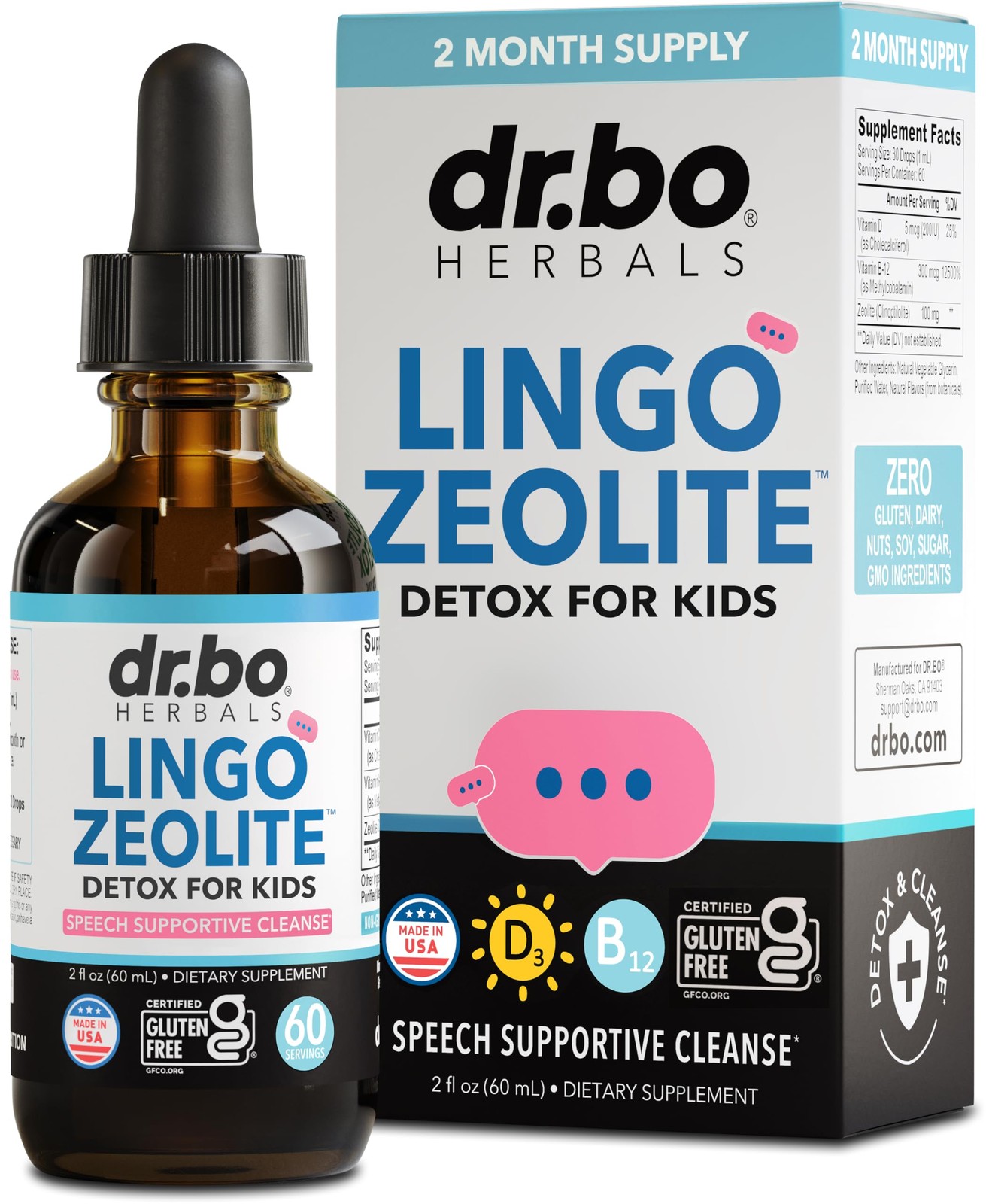 Zeolite Detox for Kids Lingo Drops – Natural Lingo Zeolite Drops for Kids Methyl