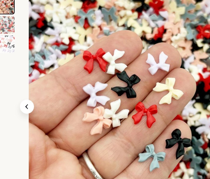Bow Nail Art Charms Decorations, Multicolor Nail Art Charms