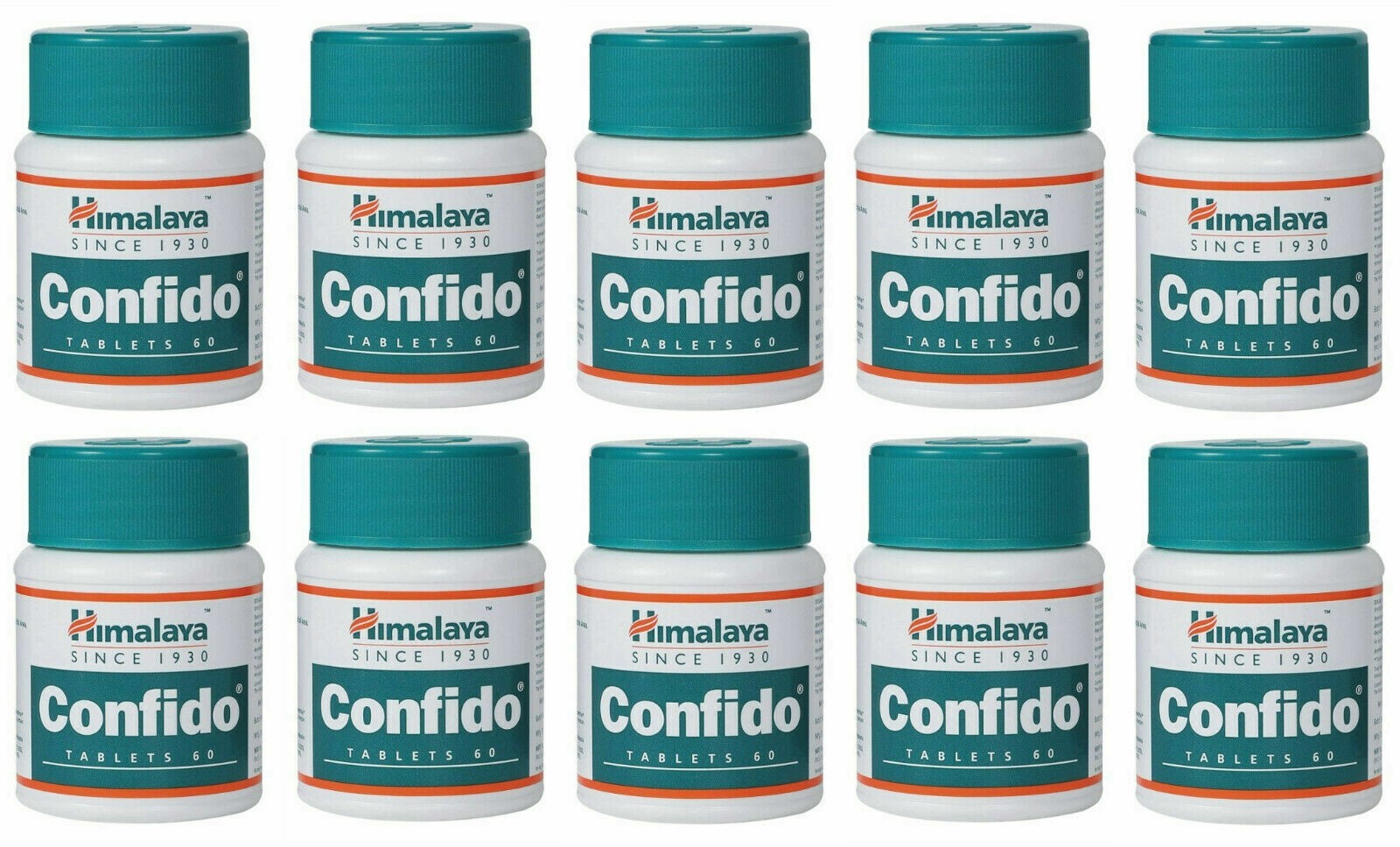 10 packs X Himalaya Confido Tablets (60tab) Tablets/ free shipping