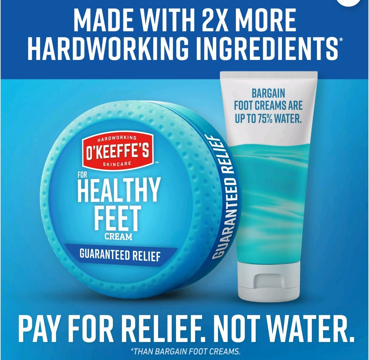 O’Keeffe’s Healthy Feet Foot Cream Unscented Non-Greasy Allantoin 3.2 oz