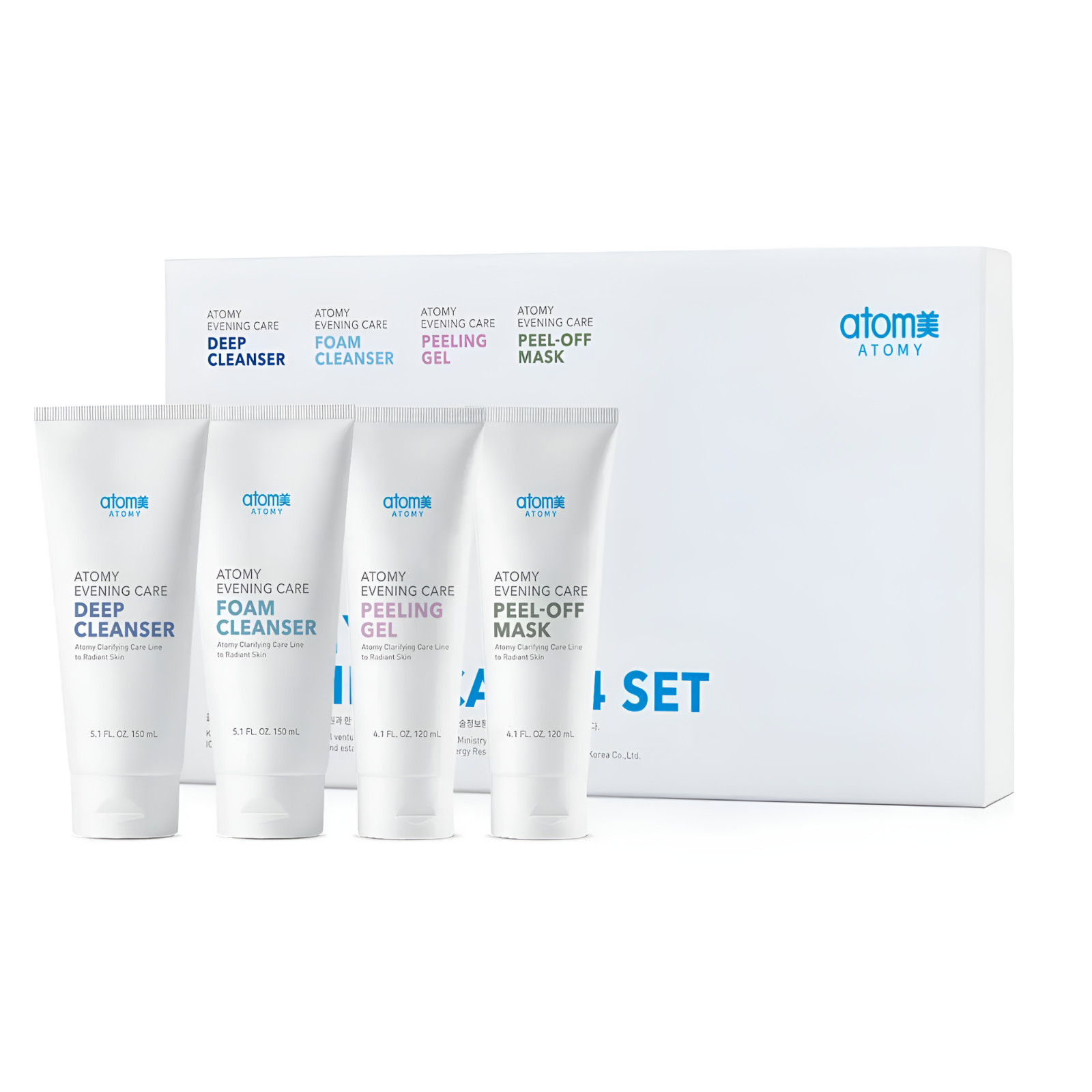 Atomy Evening Care 4 Types × 1 Sets (4 pcs) — Nighttime Skincare Collection