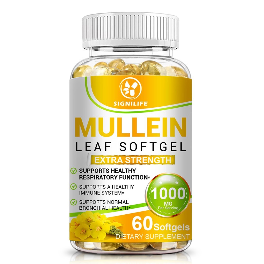 Mullein Leaf Capsules 1000mg – Support Lung Cleanse Respiratory Health Vegan US
