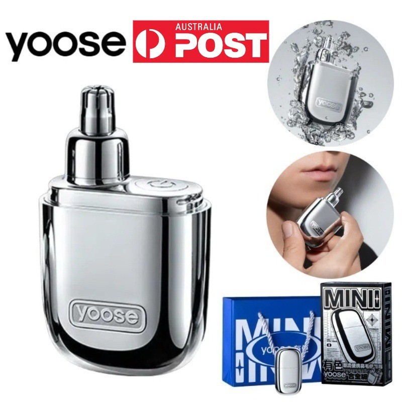 Yoose Nose Hair Trimmer Alloy Rechargeable Nose Remover Clipper Mini Unisex Men