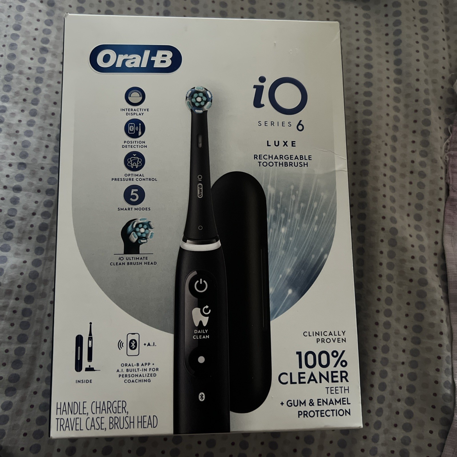 Oral-B iO Series 6 Luxe Electric Toothbrush – Black Lava