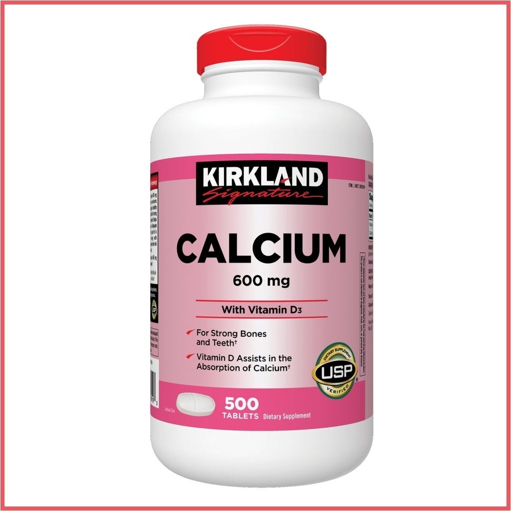 Kirkland Signature Calcium 600 mg. with Vitamin D3, 500 Tablets – Free Shipping!