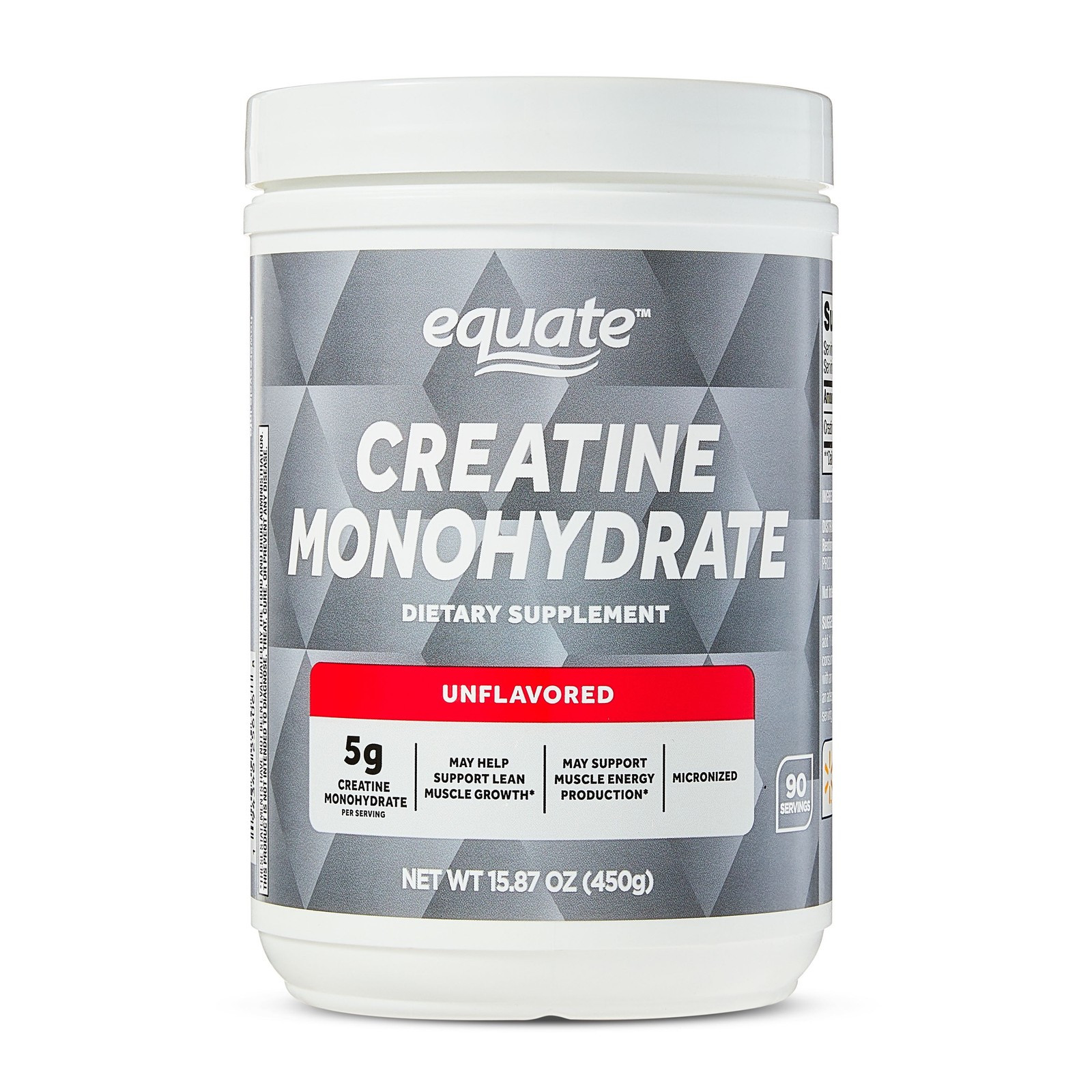 Equate Creatine Monohydrate Powder Unflavored 15.87 Oz