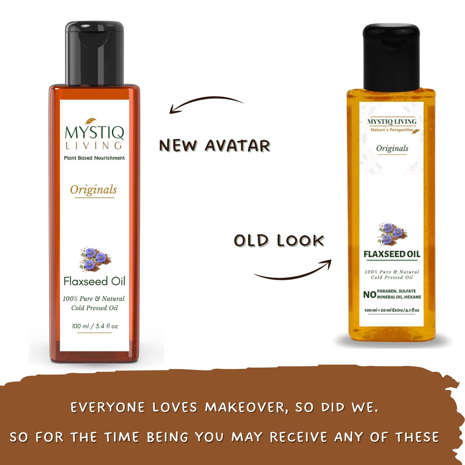 Mystiq Living Flaxseed Oil For Skin And Hair 200ml