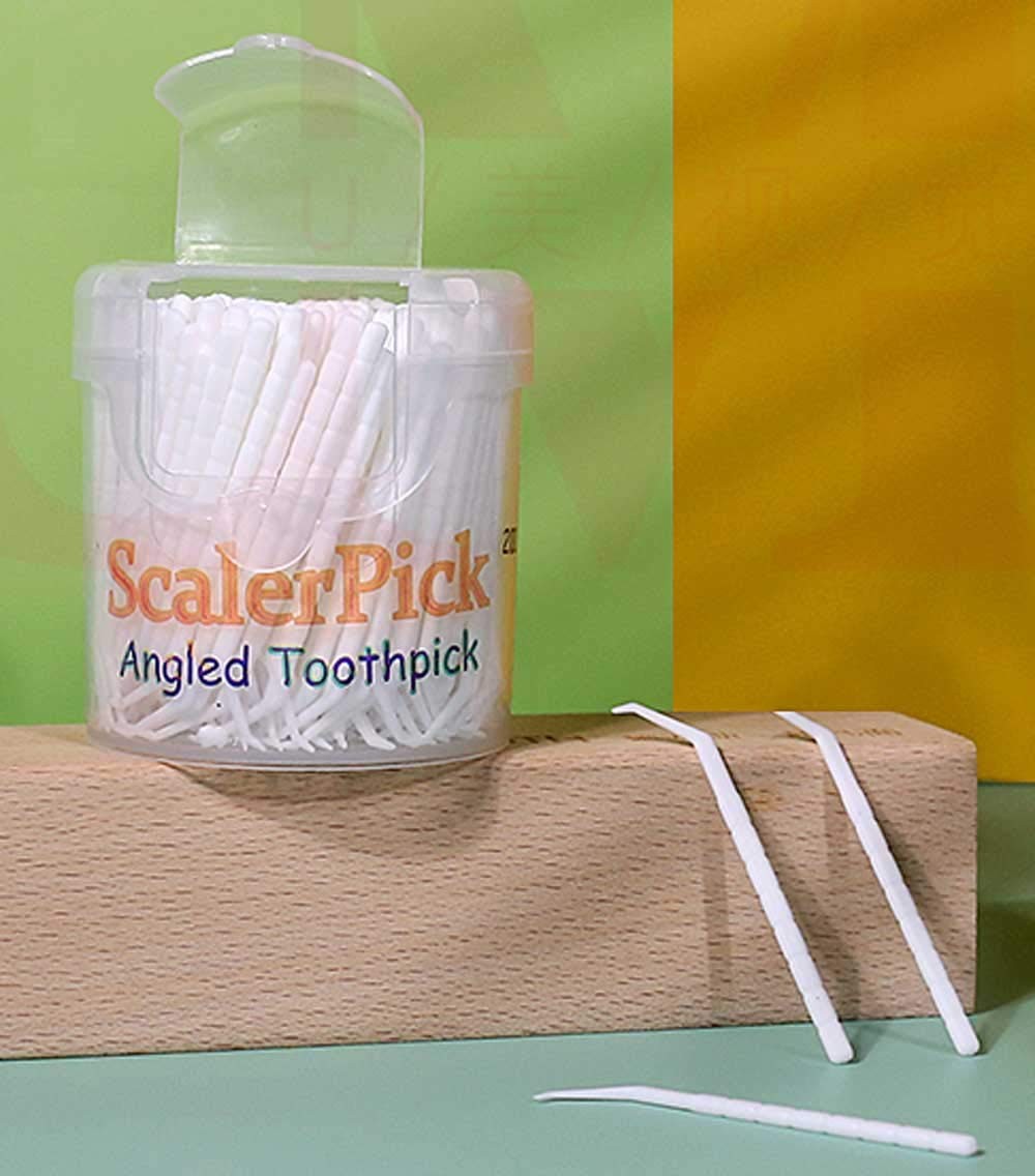 Angled toothpick Scalerpick White Plastic Household 200 Count (Pack of 1)