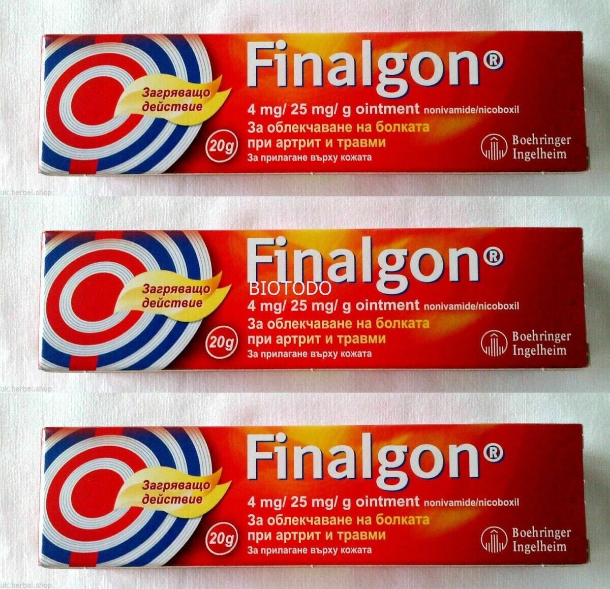 Finalgonn Ointment Arthritis Rheumatism Joint & Muscle Pain Sports Injuries 20 g