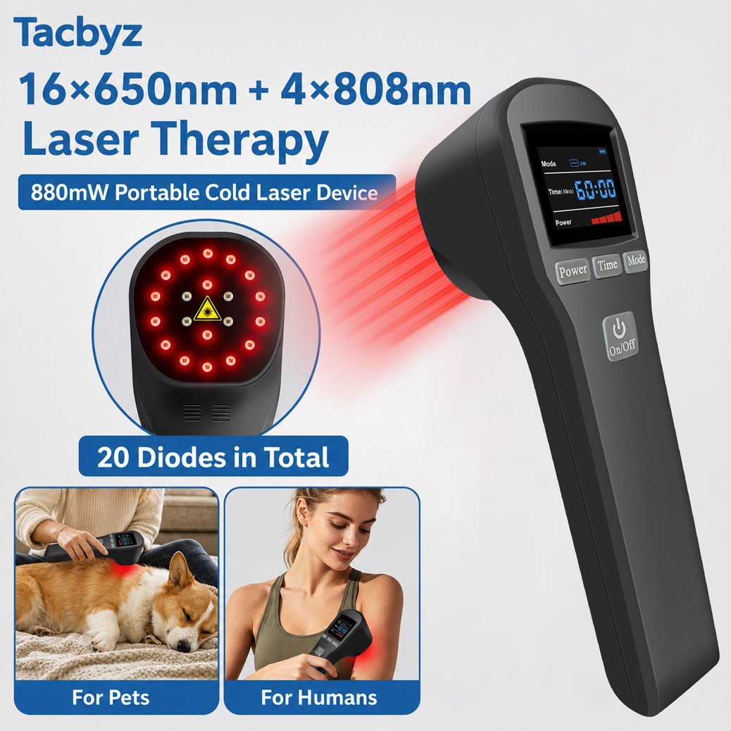 880mW Low Level Laser Therapy for Pain Relief Wound Healing Home Use 650nm+808nm