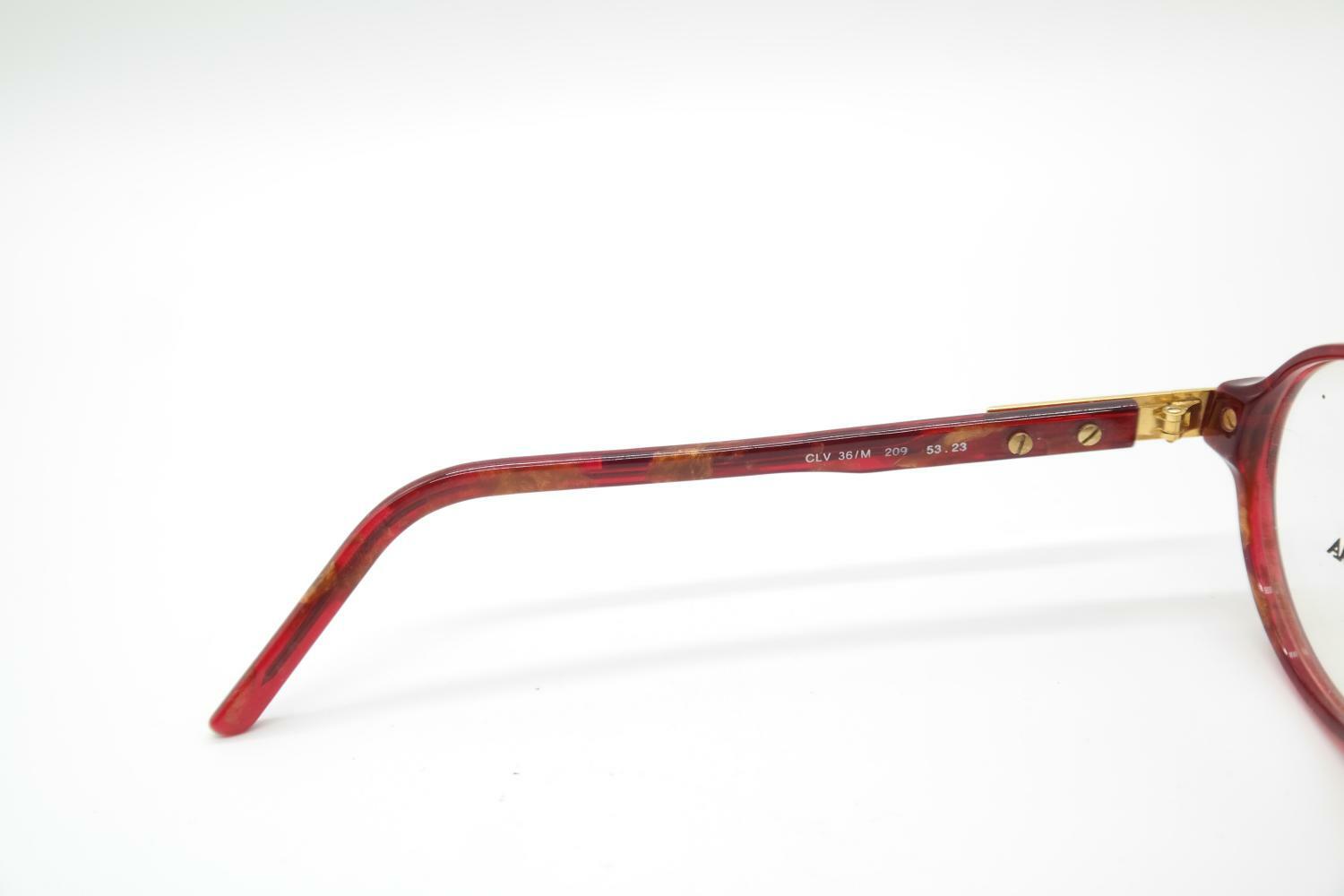 Vintage Claudio La Viola by Dolomit CLV 36/M Red Gold Oval Glasses NOS