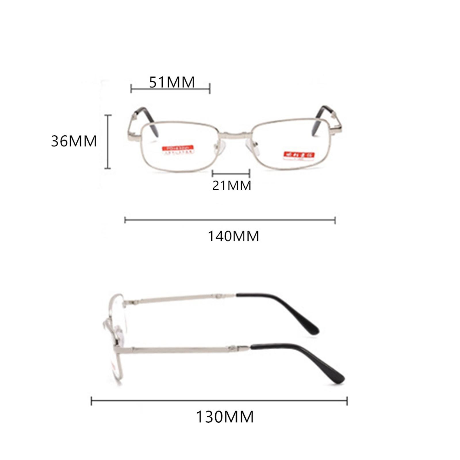 Unisex Fashion +150° Foldable Reading Glasses Presbyopia Glasses w/ Case yy