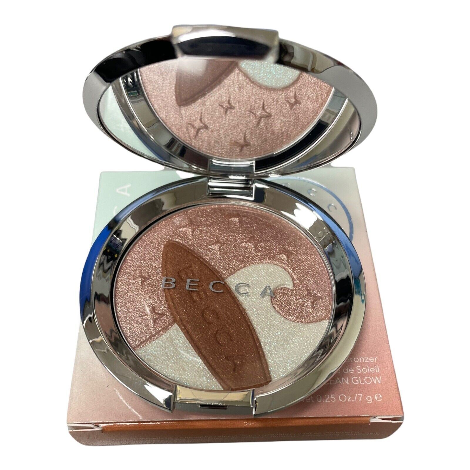 BECCA Shimmering Skin Perfector Sunlit Bronzer Ocean Glow Full Size NIB