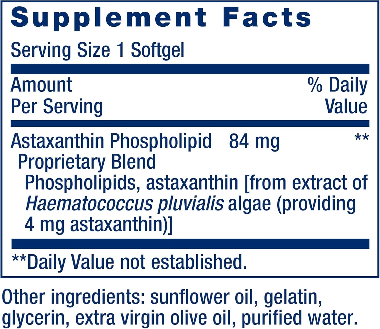 PureAlgae Astaxanthin with Phospholipids – Supports Eye & Cognitive Health