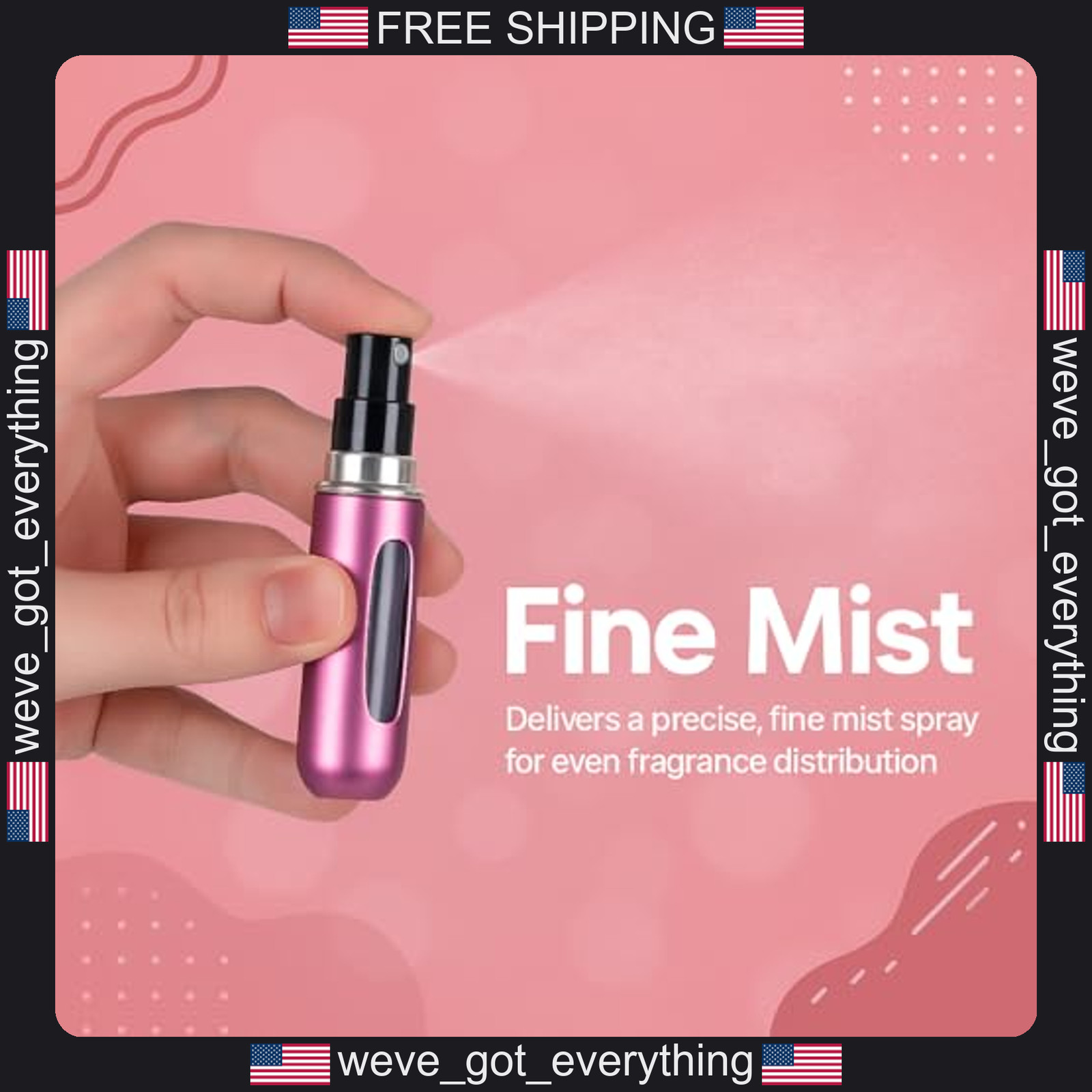 3 Pack Refillable Perfume Atomizers for Travel and On-the-Go