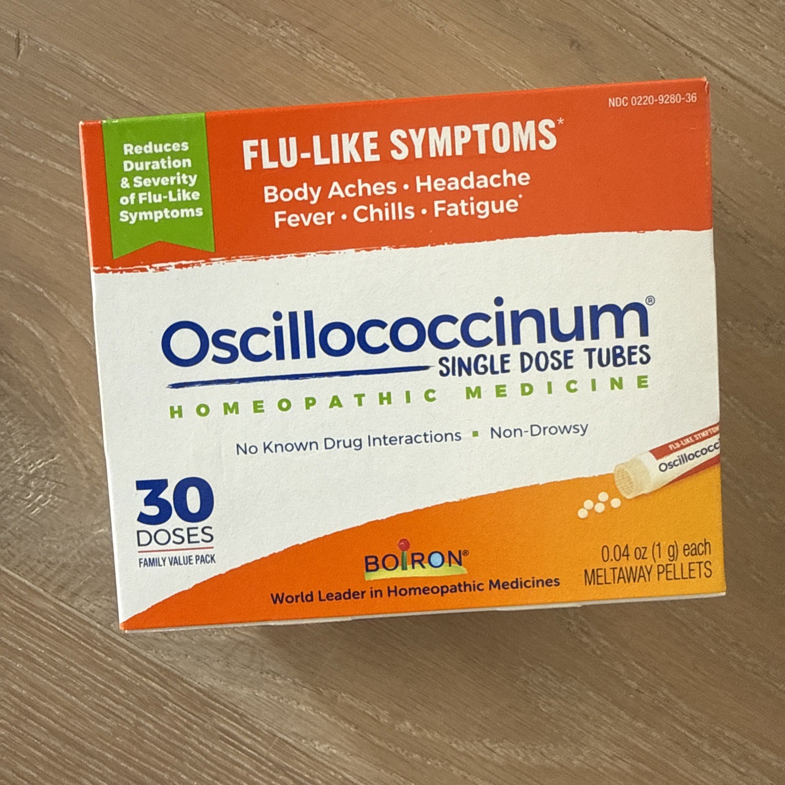 Oscillococcinum 30 Single Dose Tubes, Flu-Like Symptoms – Exp. 03/2030