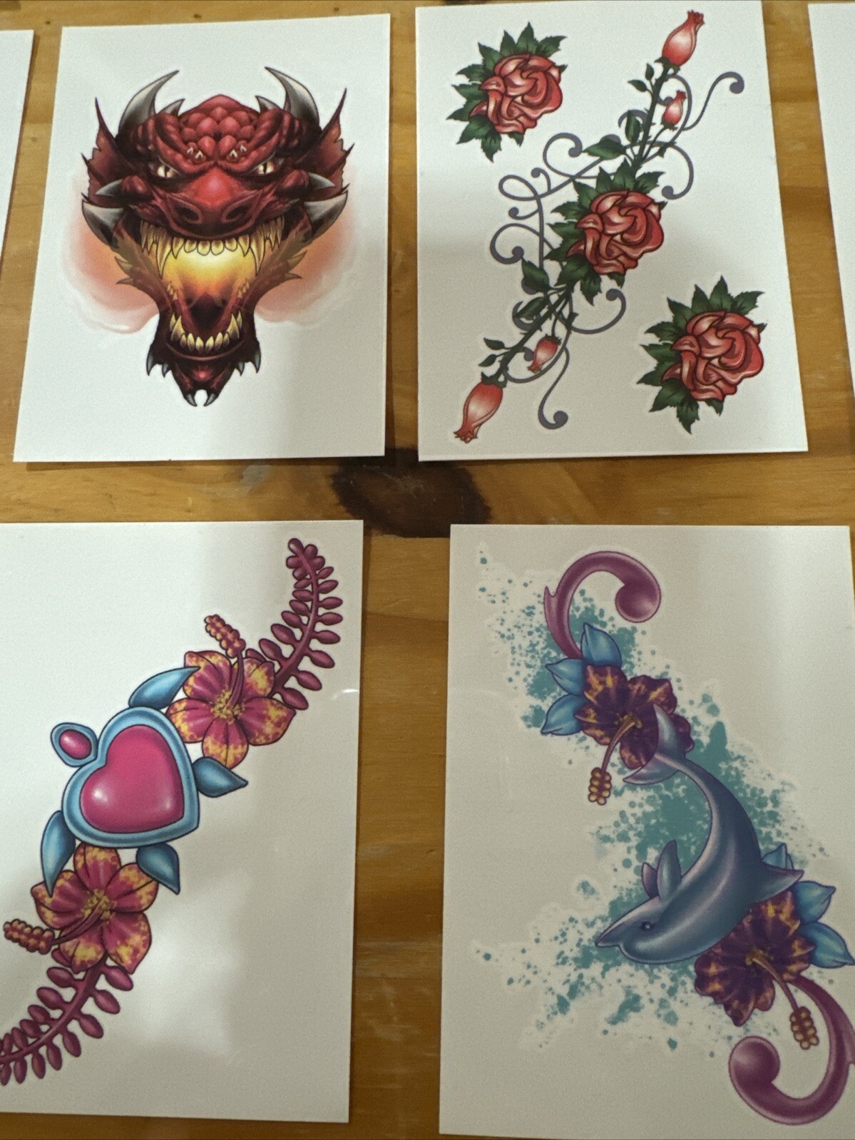 Rub on tattoo. Adult. Teens. Assorted Designs. Temporary Tattoo Lot Of 11 NEW!!