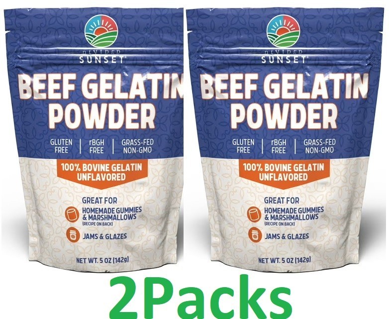 Unflavored Beef Gelatin Powder 5 oz (142g) Protein Collagen Baking Supplement