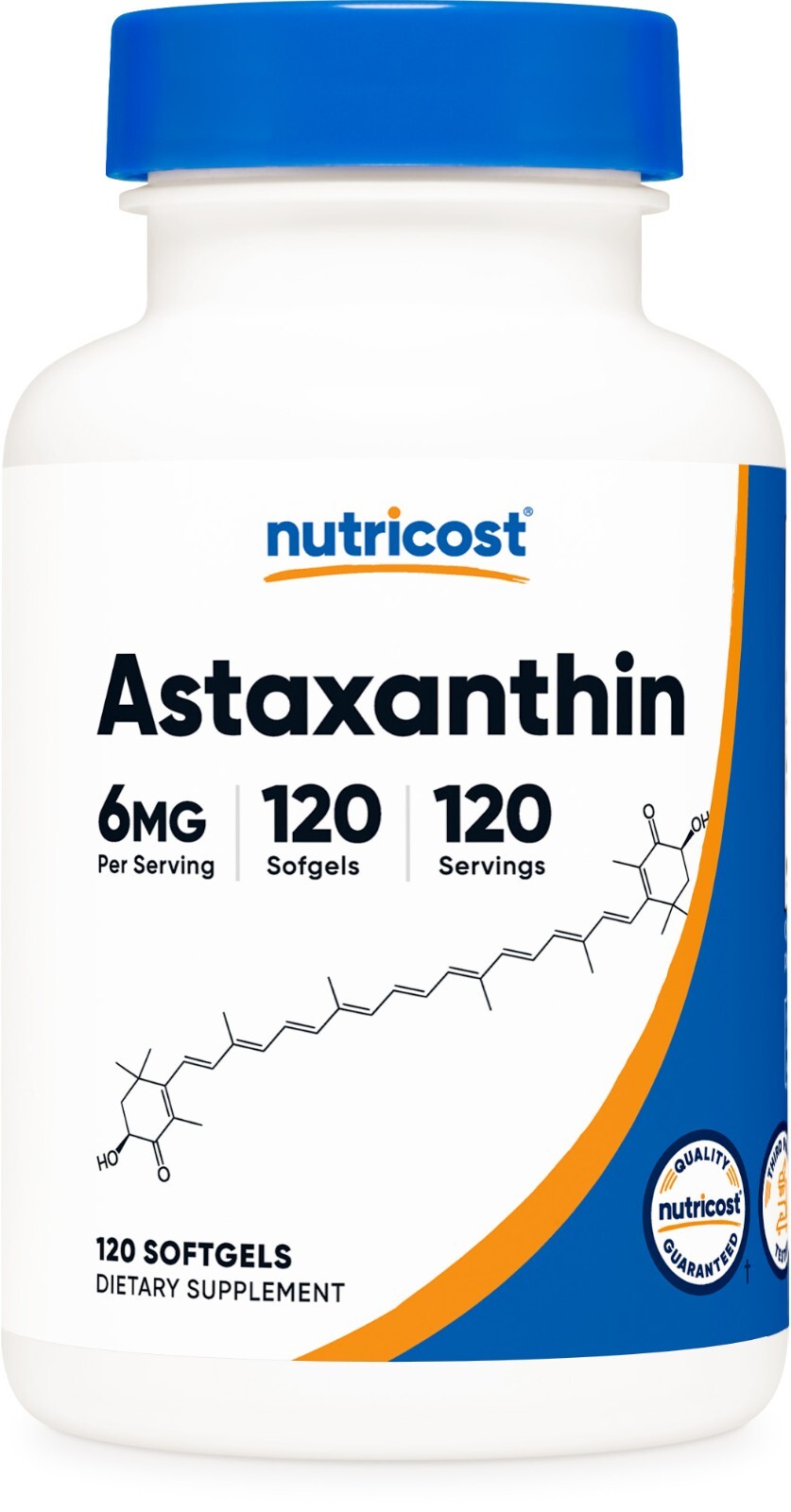 Nutricost Astaxanthin 6mg, 120 Softgels – Gluten Free and Non-GMO