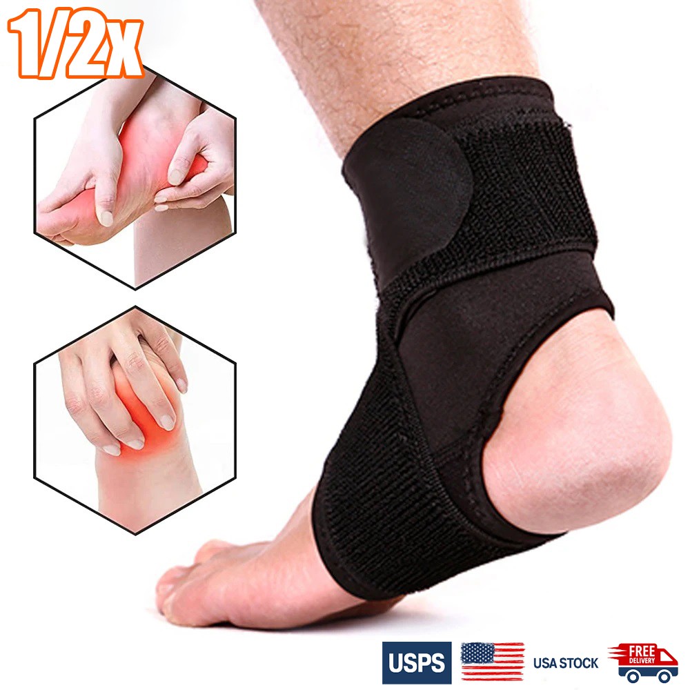 2pcs Sports Medicine Adjustable Ankle Brace,Adults Ankle Stabilizer, Compression