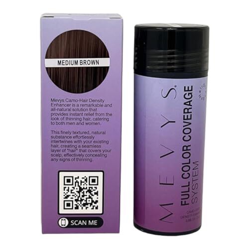 MEVYS Professional Fiber Camo-Hair Density Enhancer 25 g. (Medium Brown)