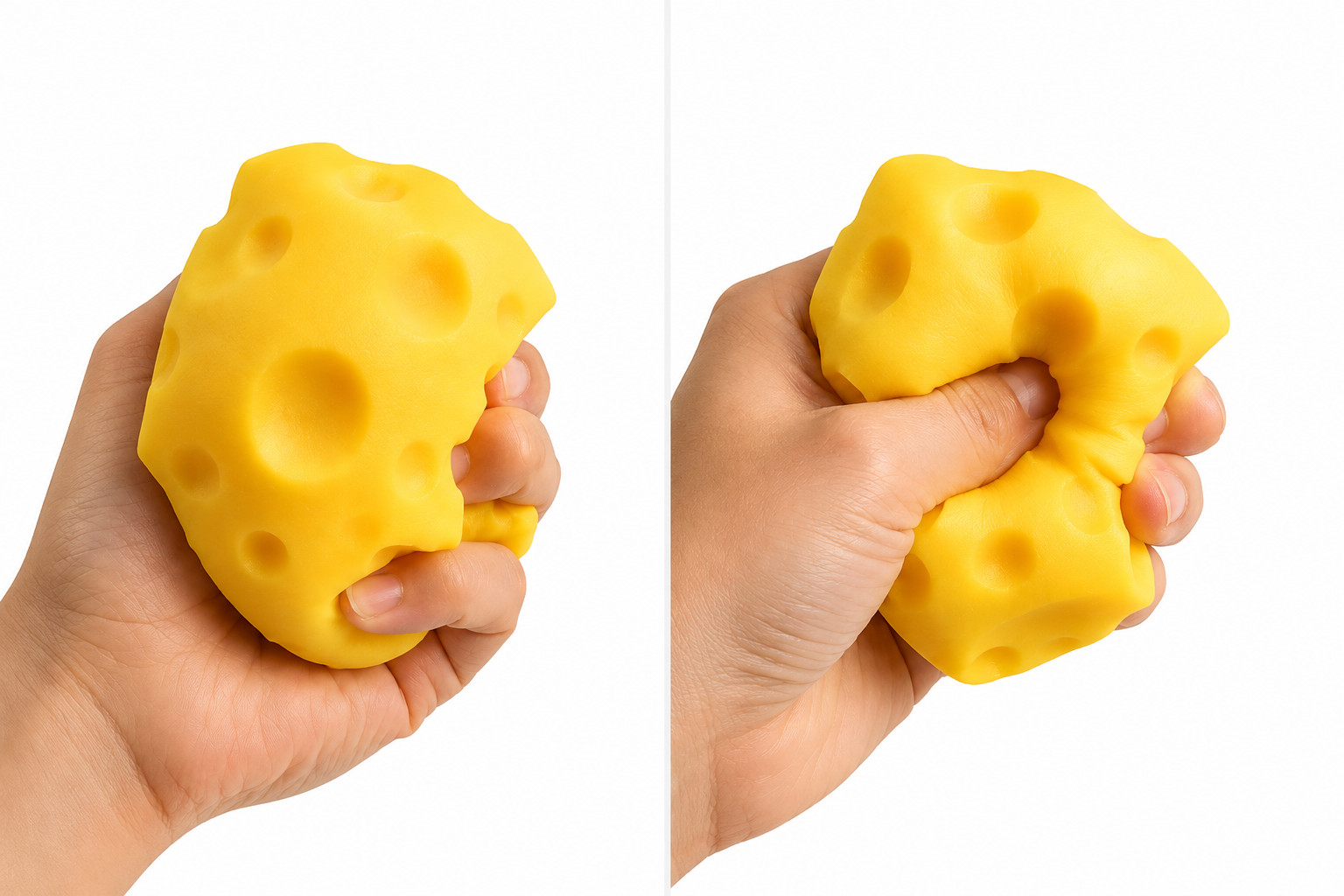 Cheese Squishy Slow Rising Stress Relief Fidget Toy Soft Squeeze Anxiety Ball