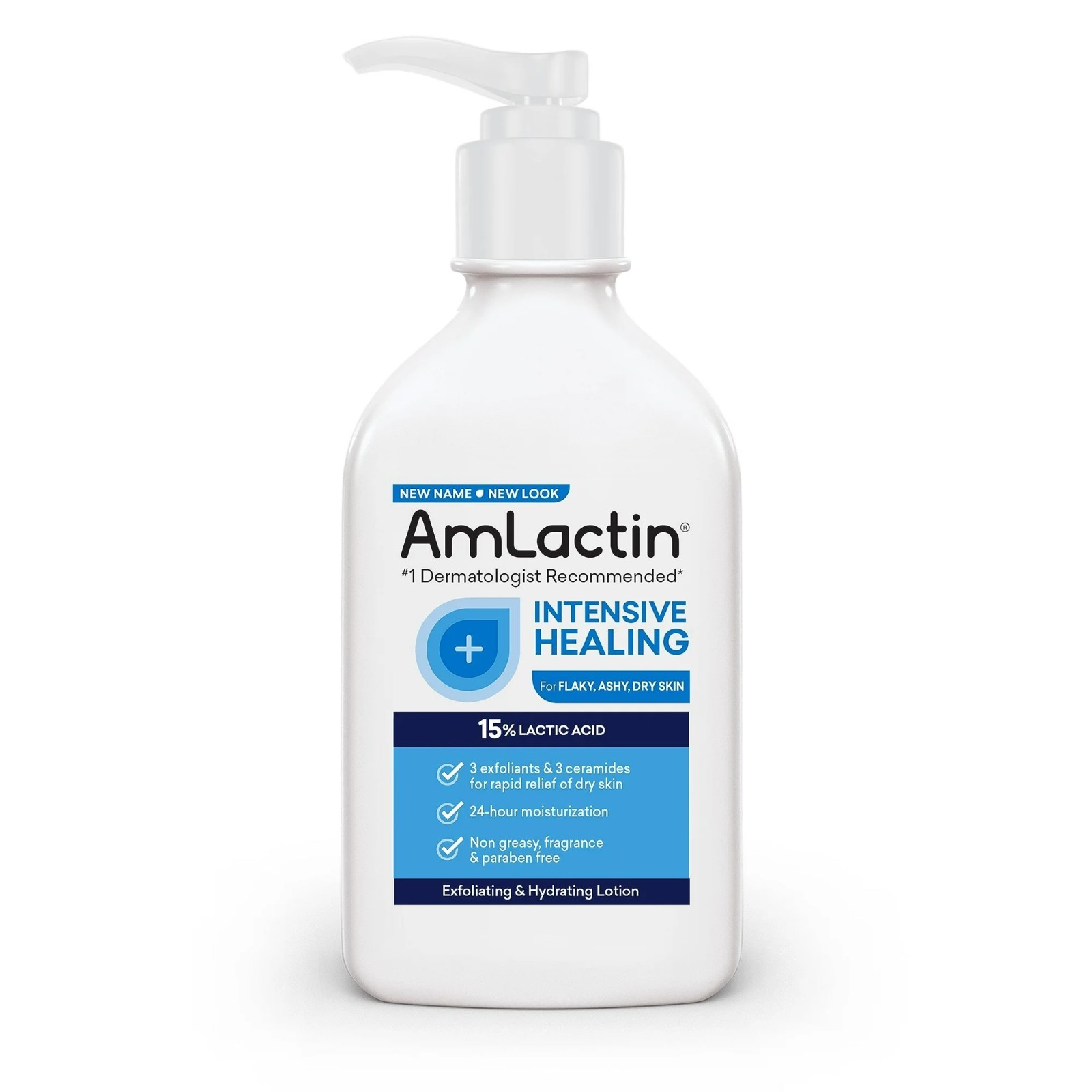 AmLactin Intensive Healing Body Lotion, Dry Skin Relief, Exfoliating, 7.9 oz US