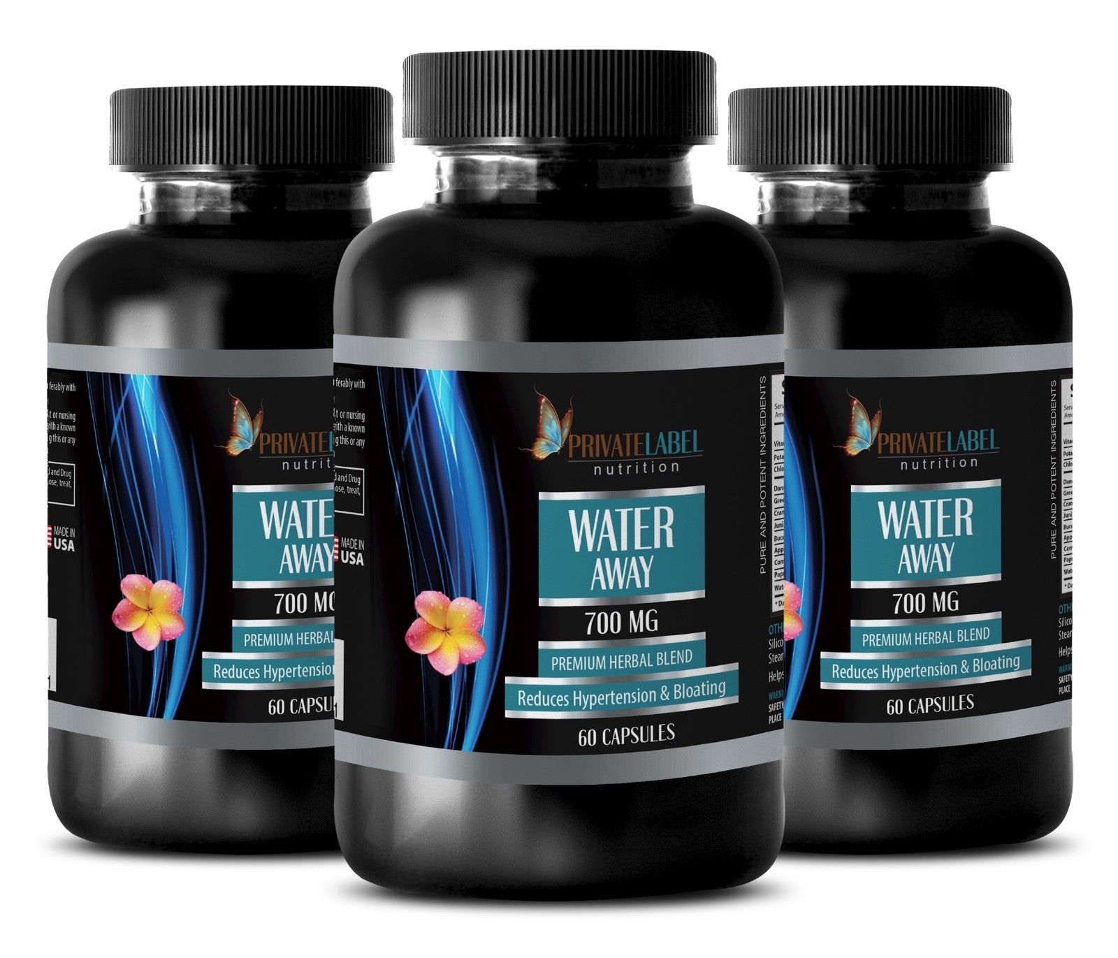 Green Tea Powder – WATER AWAY PILLS – Lowering Our Blood Pressure – 3 Bottles
