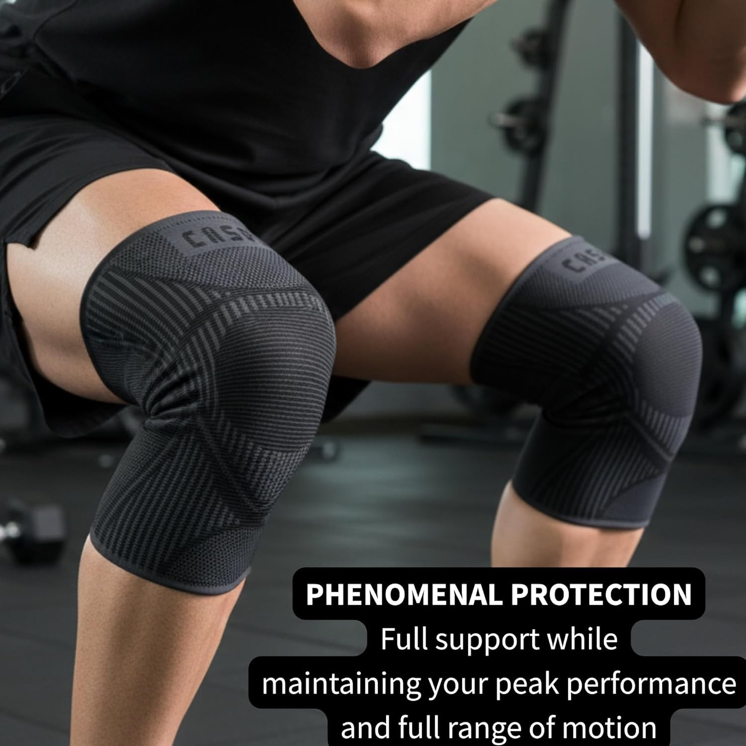 2-Pack Knee Sleeve Compression Brace Support Sport Joint Pain Arthritis Relief