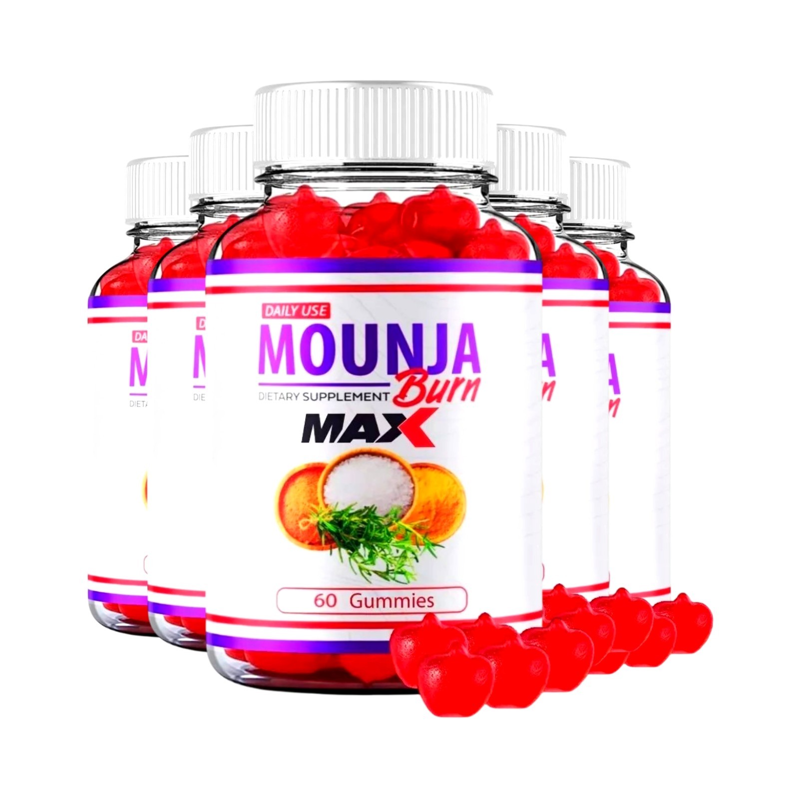 5-Pack Mounja Burn Max Gummies, MounjaBurn Max Weight Loss Gummies – 300 Gummies