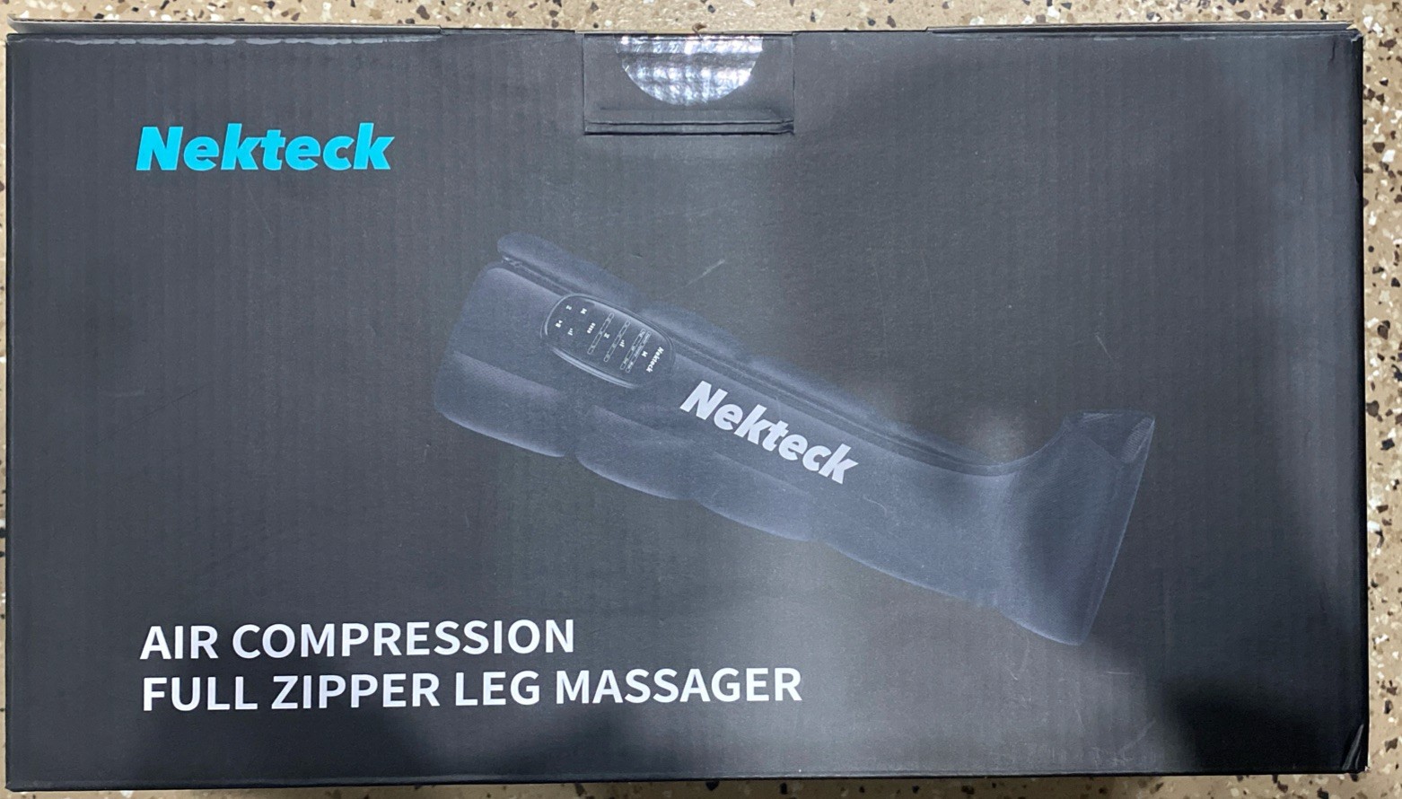 Nekteck Cordless Leg Compression Massager, FSA Eligible single unit, Black