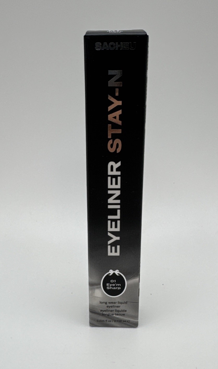 Sacheu EYELINER STAY-N Long Wear Liquid Eyeliner ~ 01 EYE’M SHARP ~ .025 Fl Oz