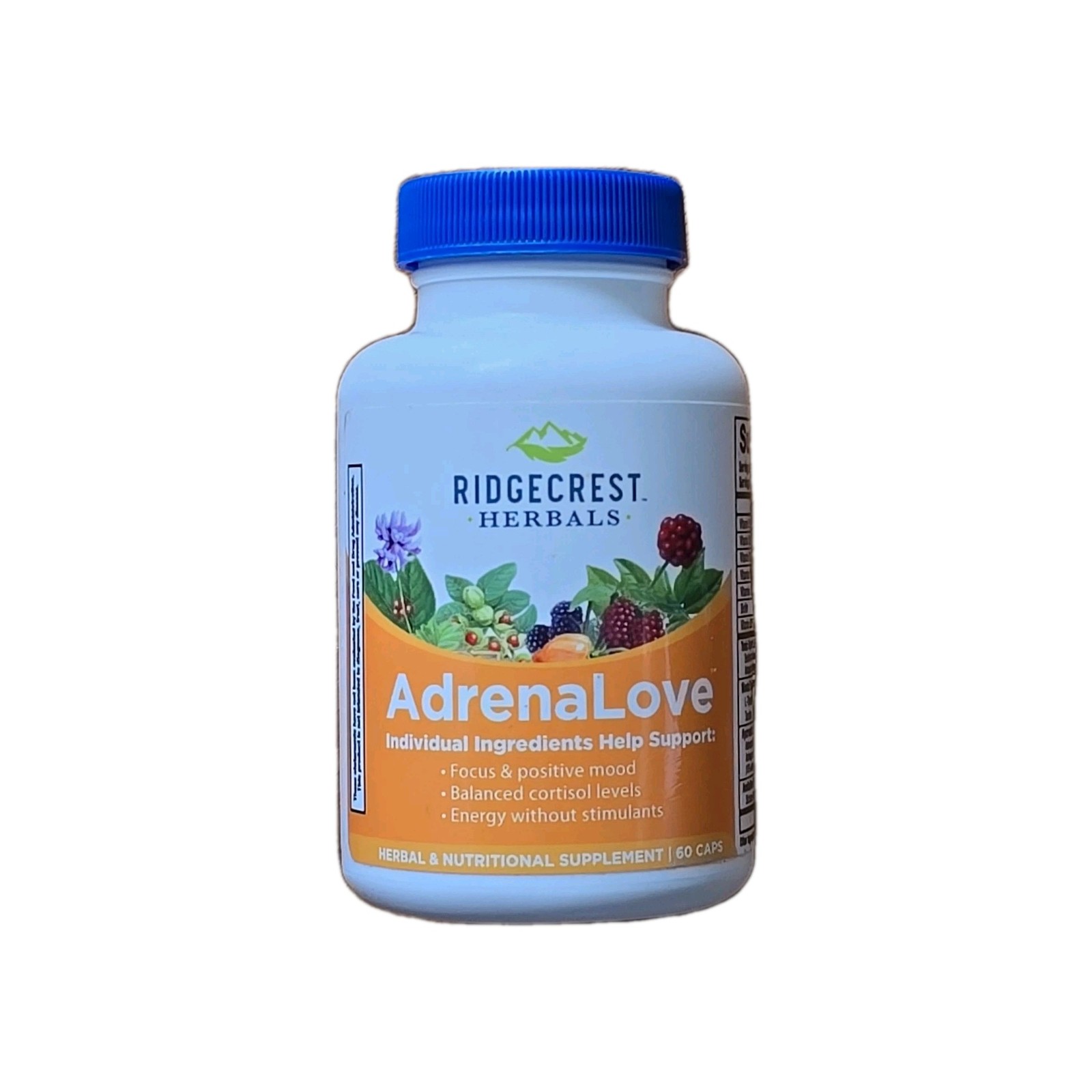 Ridgecrest Herbals AdrenaLove Stress and Energy Support Supplement, 60 Capsules