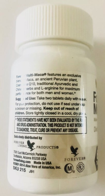 Forever MULTI MACA Sexual Potency Libido Energy Stamina Kosher Halal 60 Tablets