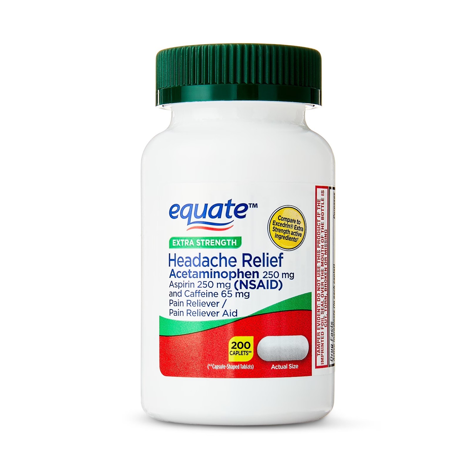 Extra Strength Headache 200ct Acetaminophen, Aspirin Caffeine Excedrin pack of 2