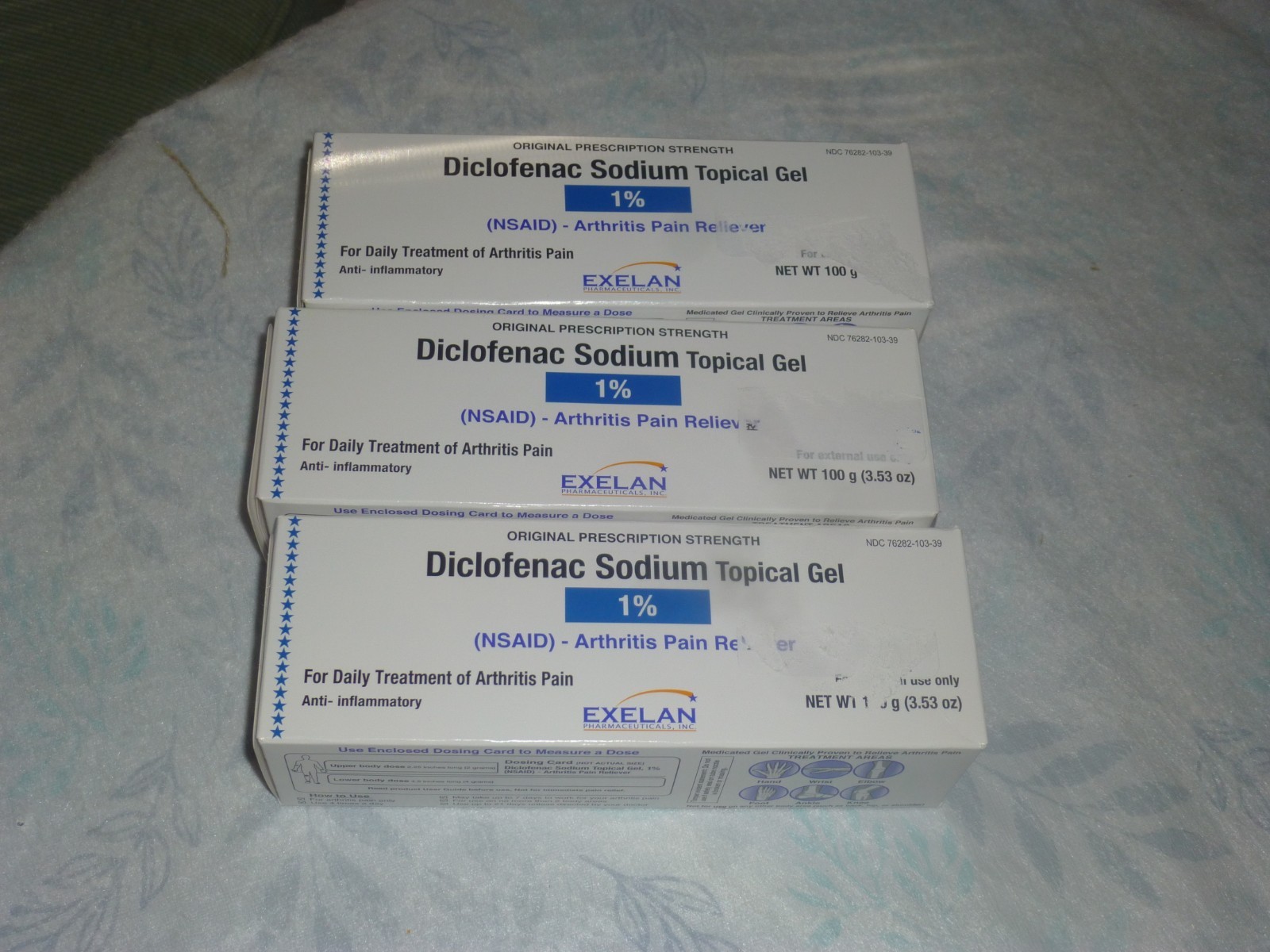 Exelan Arthritis Pain Diclofenac topical Gel 1% 100grams 3.53 oz Exp 4-2028