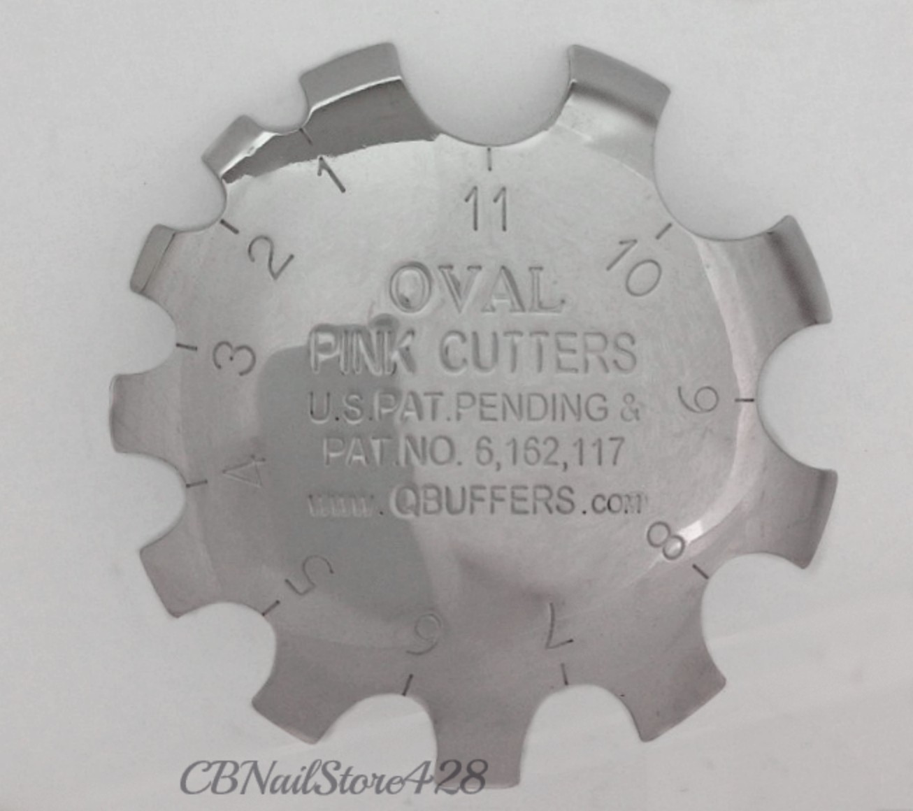Q French Pink & White Cutter Tool PINK CUTTERS OVAL 1-11