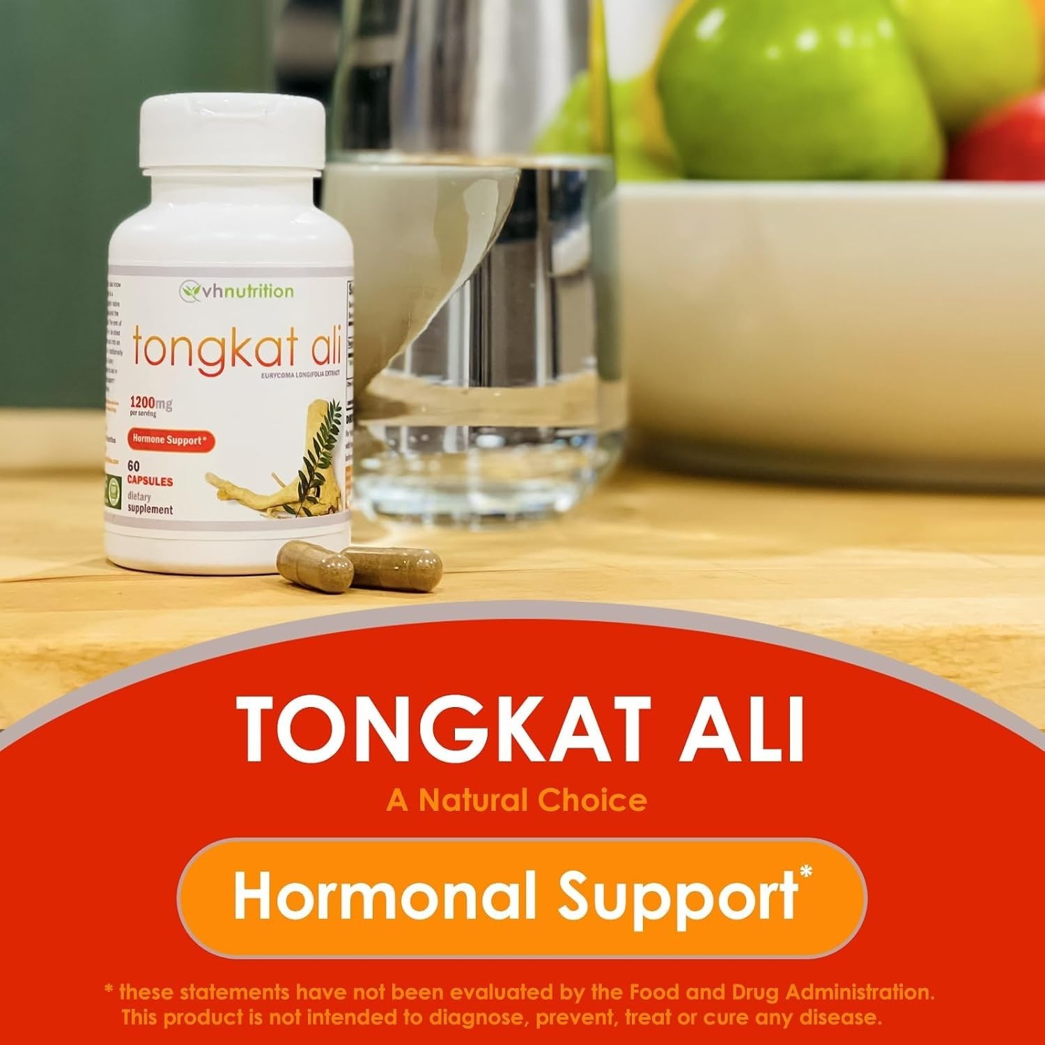 VH Nutrition Longjack Eurycoma Longifolia 1200mg 60 Capsules Factory Sealed