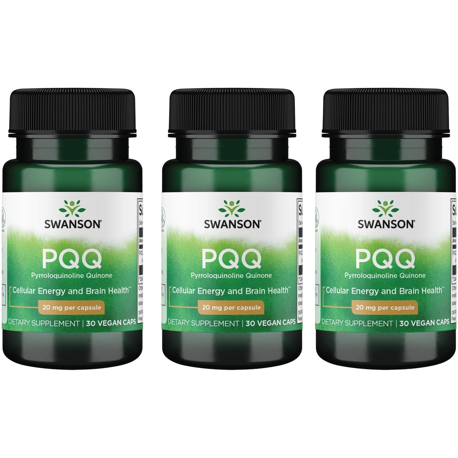 Swanson Pqq Pyrroloquinoline Quinone 20 Mg 30 Veg Caps 3 Pack