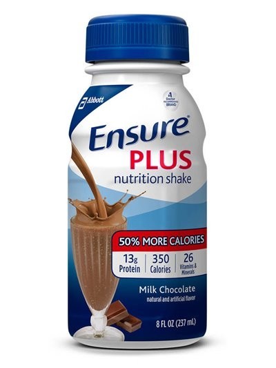 Ensure Plus Nutrition Shake, Milk Chocolate (8 fl oz, 24 pack)