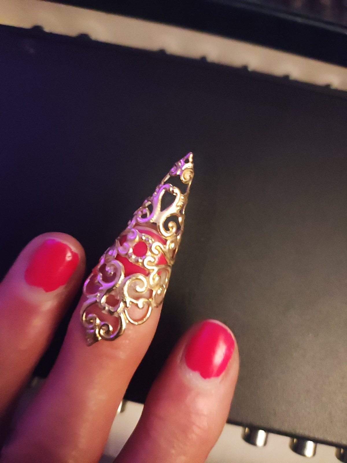 Adjustable Designer Metal Fingernail Tip Bling For Fun