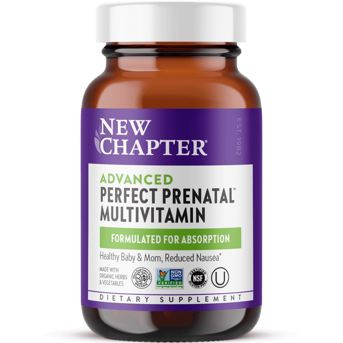 NEW CHAPTER PERFECT PRENATAL ADVANCED MULTIVITAMIN – EXP 04/2026 – 96 Tablets