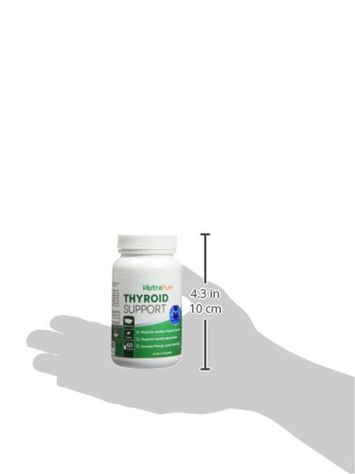 NusaPure Premium Thyroid Support Supplement (Non-GMO) 120 caps