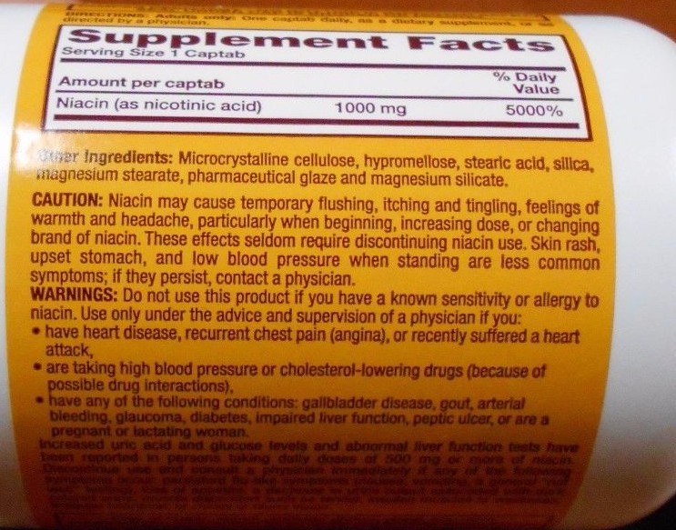 Rugby Niacin 1000mg Timed Released Tablets 100ct -Expiration Date 03-2024