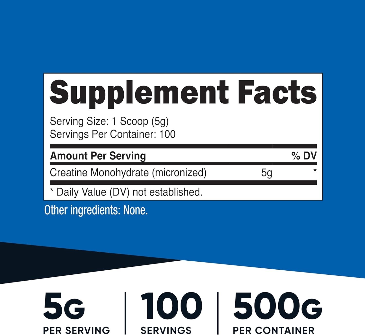 Nutricost Creatine Monohydrate Micronized Powder 500G 5000mg Per Serv